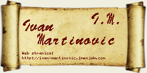 Ivan Martinović vizit kartica